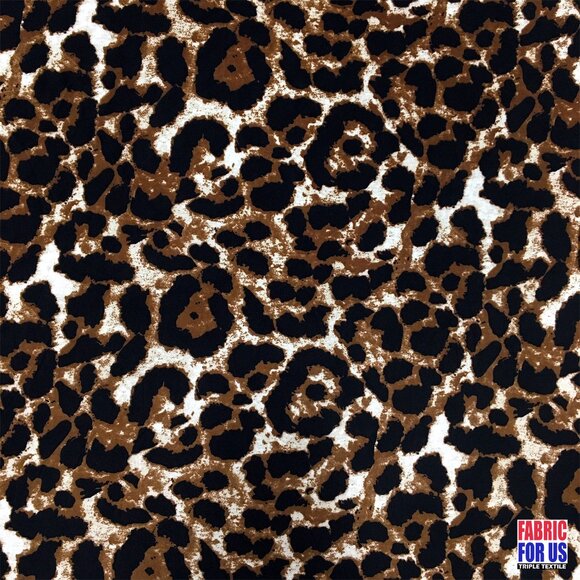 Jaguar Big Cat Spots Poly-Spandex Stretch Fabric 58/60" Wide - Picture 1 of 4